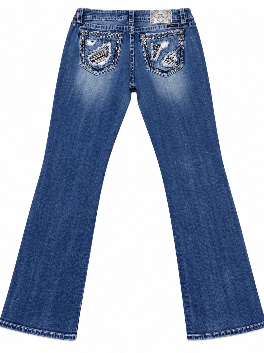 Miss Me Signature Bootcut 33x34 Women’s Embellished Stretch Denim Jeans EUC